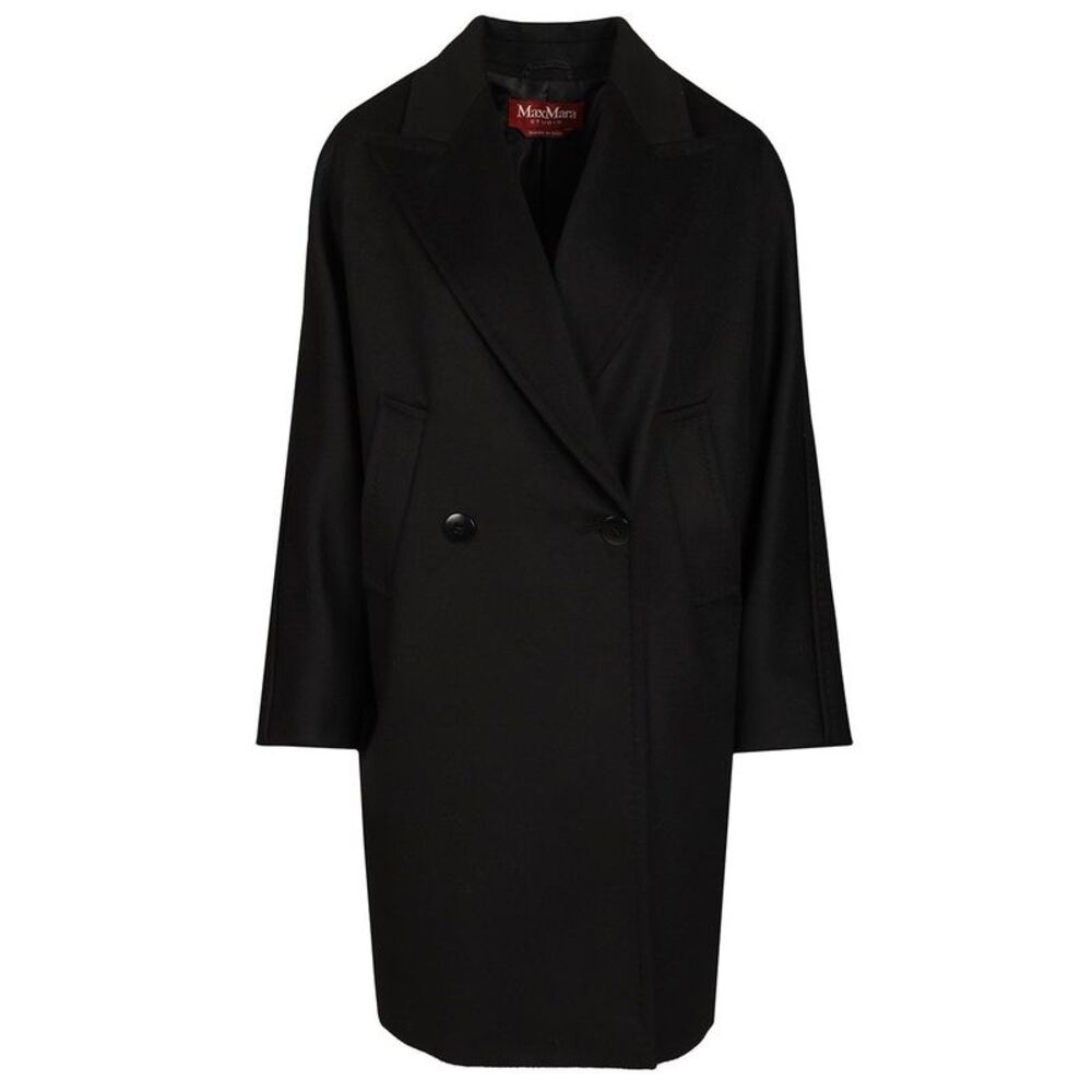 Studio Max Mara Women Double-Breasted Wool Drap Coat